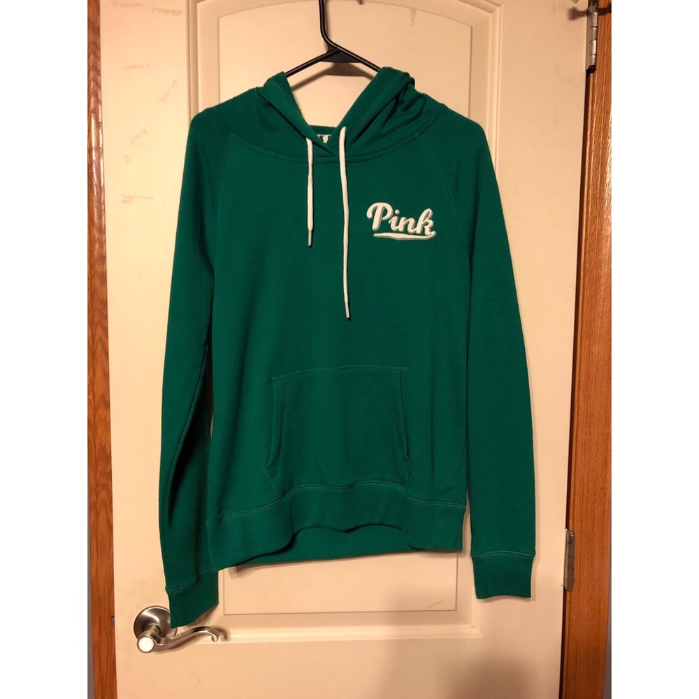 GREEN VICTORIA SECERT PINK HOODIE